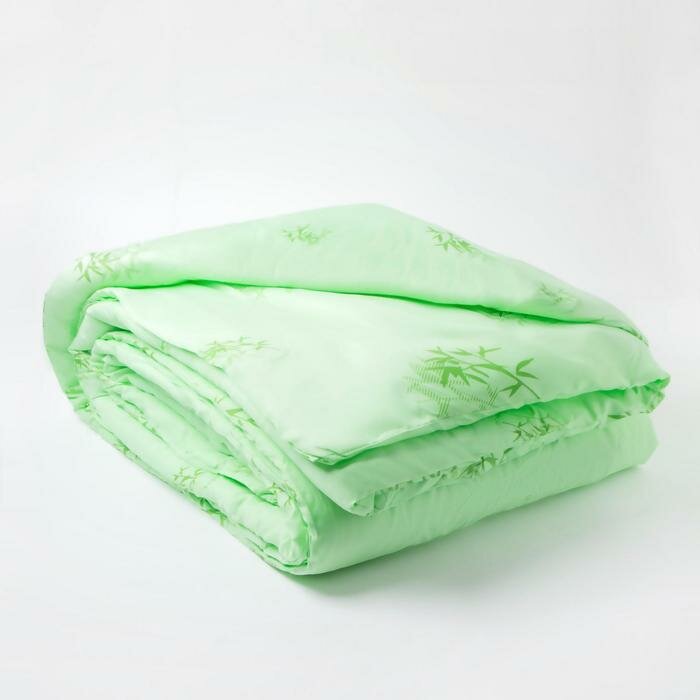 Одеяло Бамбук 220х205 см, полиэфирное волокно 200 гр/м, пэ 100% - фотография № 2