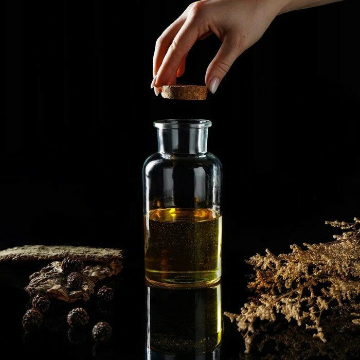 Бутыль стеклянная для соусов и масла с пробковой крышкой Доляна «Парфе», 750 мл, 8×16,5 см - фотография № 4