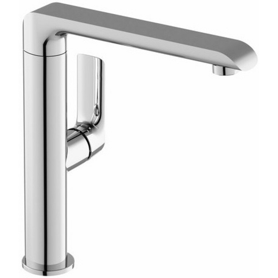 фото Ravak X070125 Flat FL 016.00 Смеситель для умывальника, без донного клапана, с поворотным изливом, хром