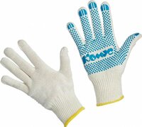 Перчатки защитные трикотажные, ПВХ, точка, 5 нитей, 52 г, размер 10, 5 пар