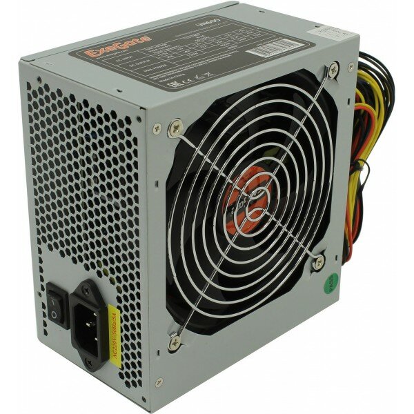 Блок питания 600W ExeGate UN600, ATX, PC, 12cm fan, 24p+4p, 6/8p PCI-E, 3*SATA, 2*IDE, FDD + кабель 220V в комплекте