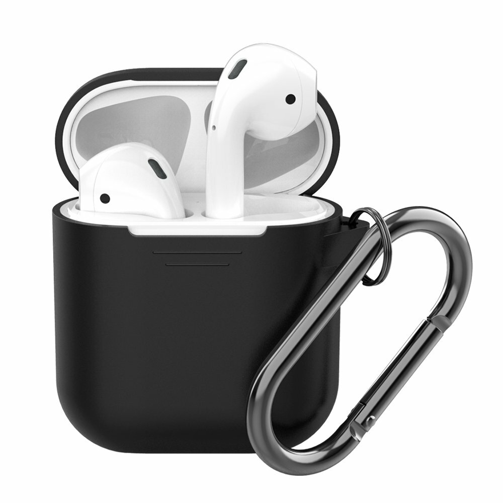 Силиконовый чехол Deppa Чехол Deppa для AirPods с карабином 47014