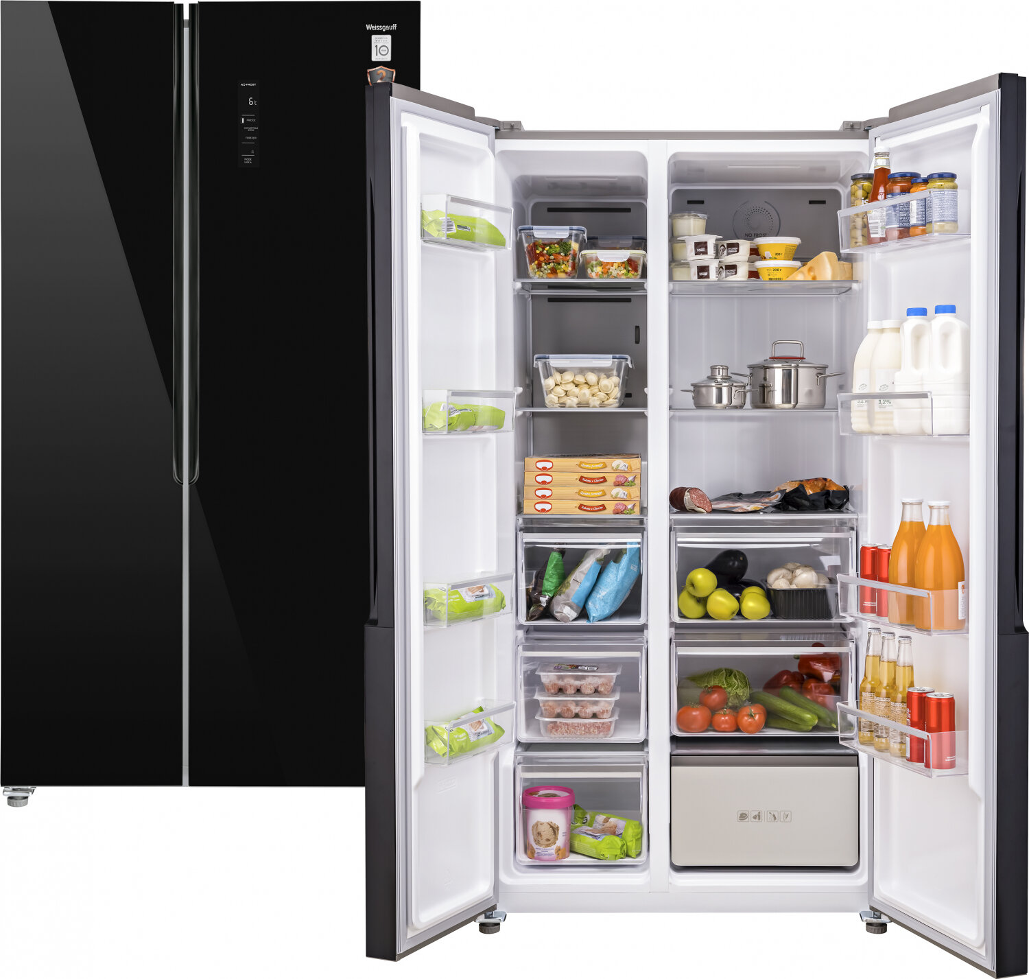 Холодильник Weissgauff Premium WSBS 736 NFBG Inverter Professional - фото №1