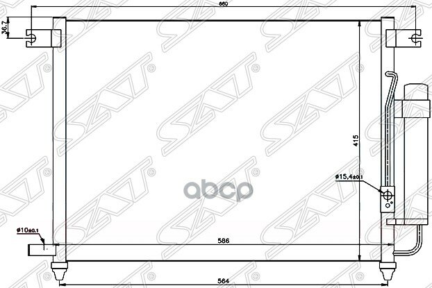 Радиатор Кондиционера Chevrolet Aveo 1.4 05- / Daewoo Kalos 1.4 02- Sat арт. ST-DW07-394-0