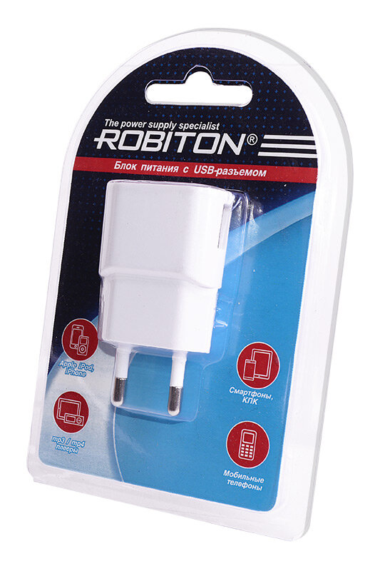 Robiton Зарядное устройство для телефонов Robiton USB1000 White