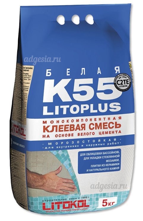 LITOKOL K55 белый 5 кг. Клей для мозаики Litoplus K55