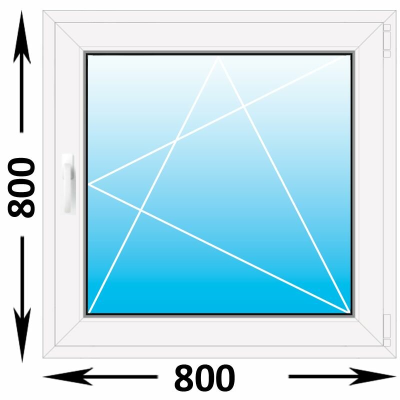 Пластиковое окно Melke одностворчатое 800x800 (ширина Х высота) (800Х800)
