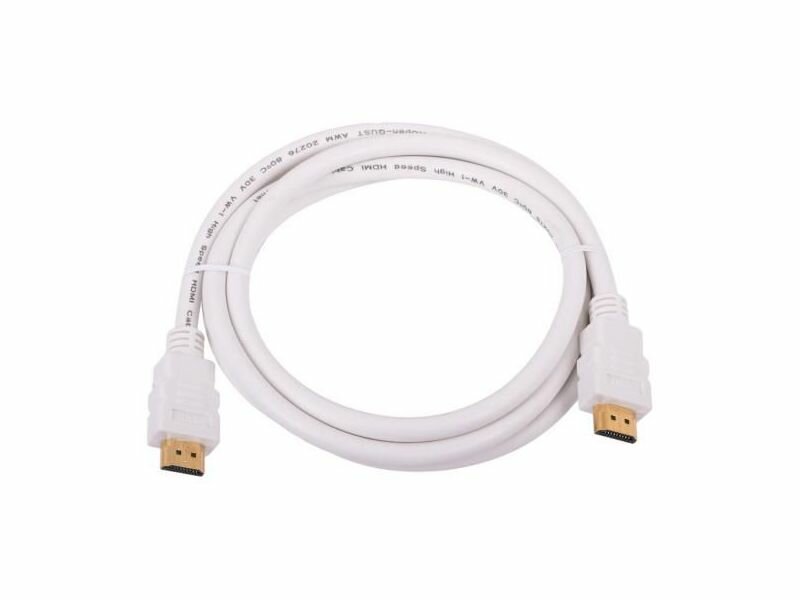 Кабель AOpen HDMI 19M/M 1.4V+3D/Ethernet (ACG511W-1.8M) 1.8m, белый, позолоченные контакты.