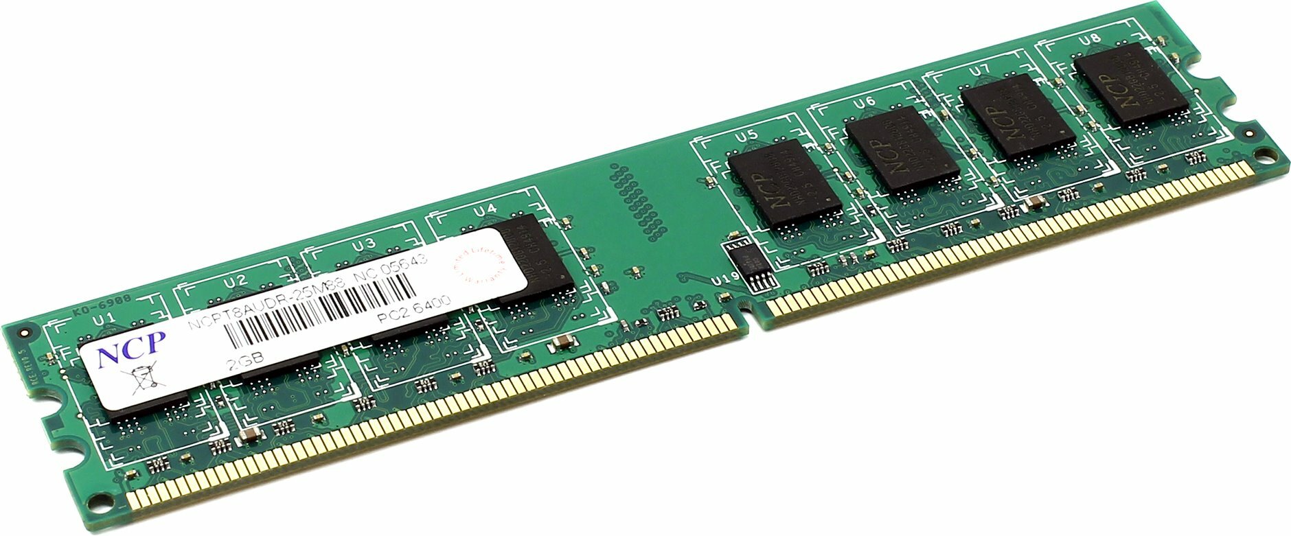NCP DDR2 DIMM 2GB PC2-6400 800MHz
