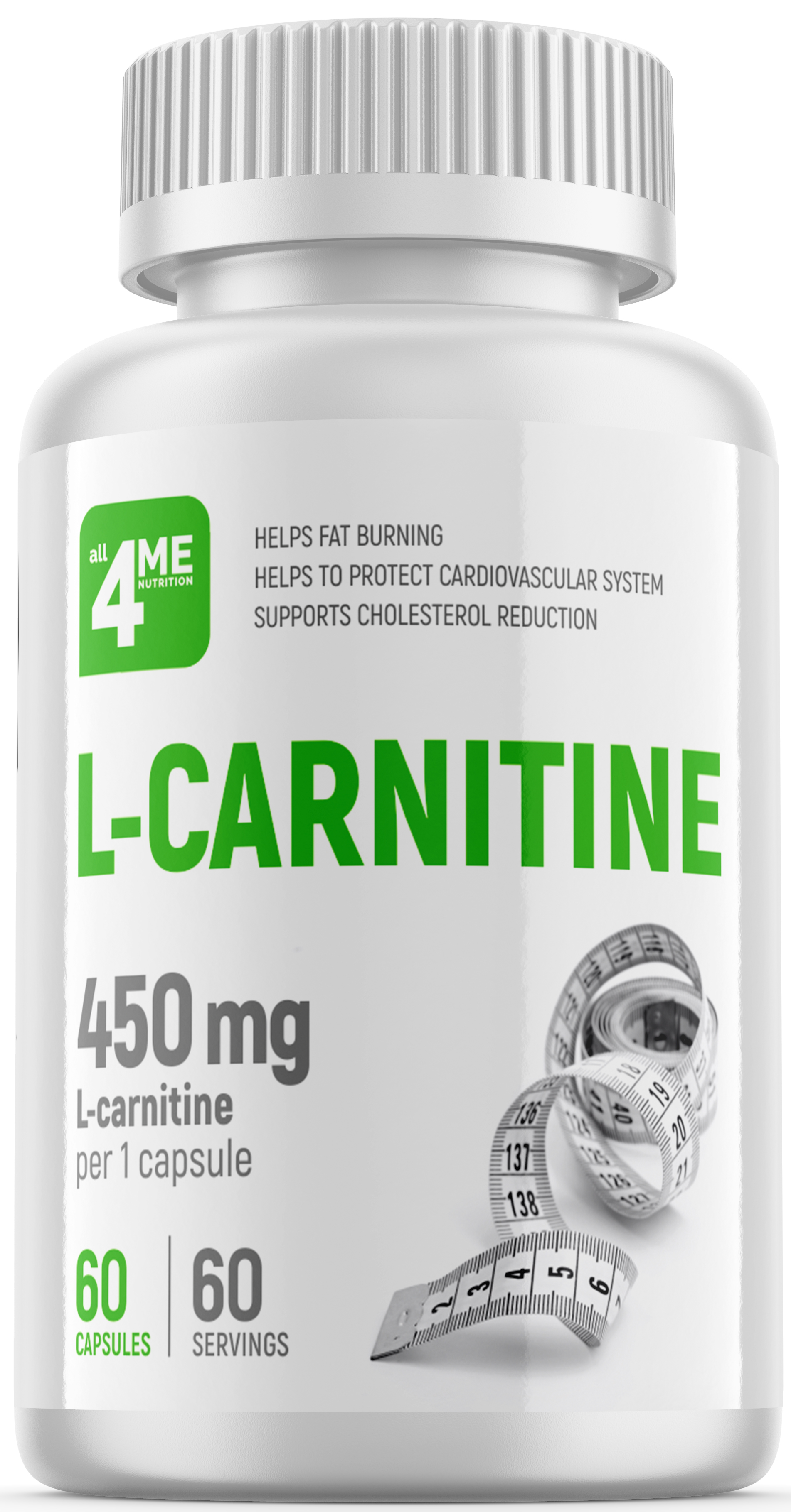 all4me L-carnitine L-tartrate 450 мг 60 кап