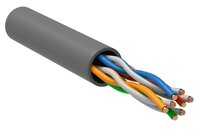 Кабель связи витая пара U/UTP категория 5е 4х2х24 AWG solid LSZH серый ITK LC1-C5E04-121 (Бухта 305 м)