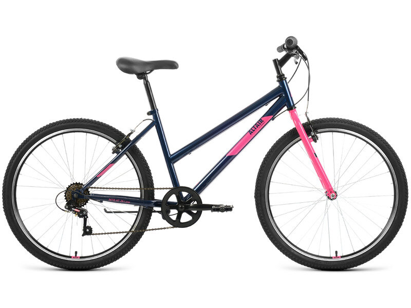 Женский велосипед Altair MTB HT 26 Low год 2022 цвет Синий-Розовый ростовка 17