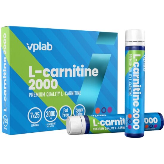 Карнитин VP LABORATORY L-Сarnitine Liquid 2000мg / Forest fruits / 7ампул x 25мл