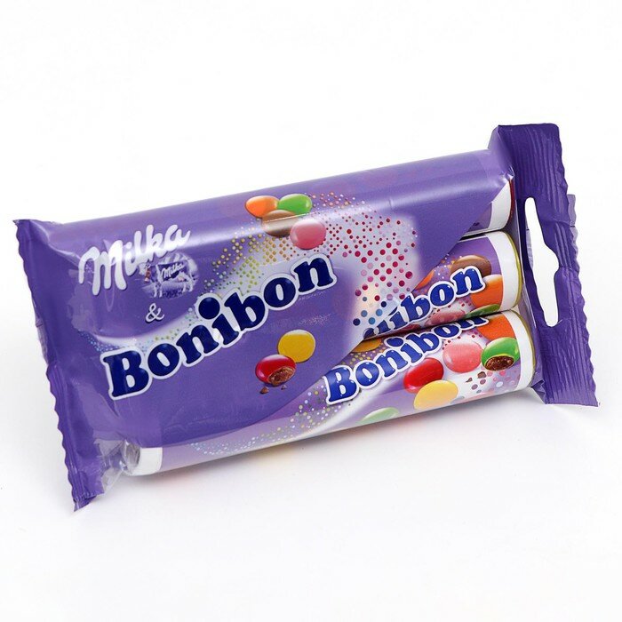 Драже с молочным шоколадом «Milka Bonibon», набор 3, 24,3 г - фотография № 1