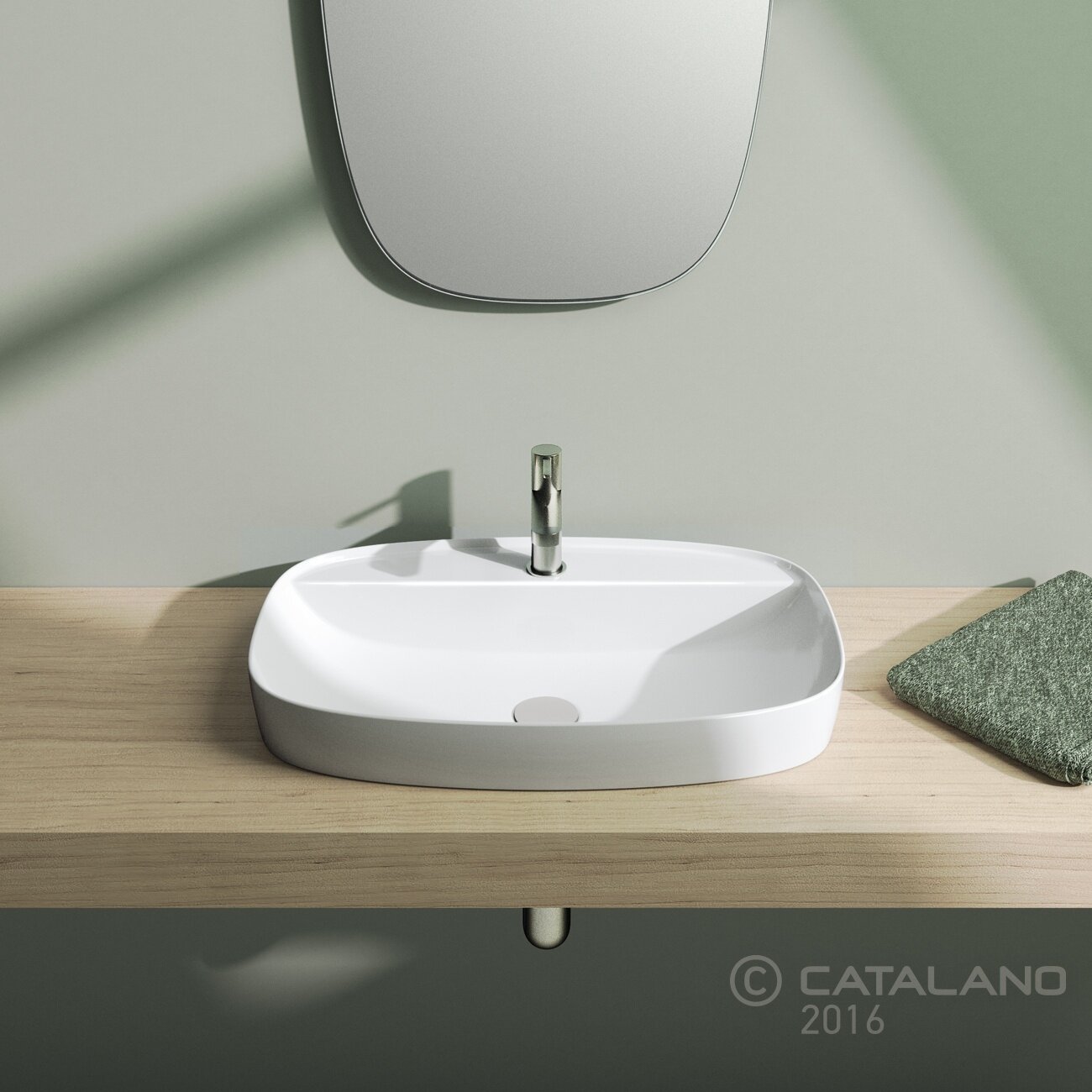 Раковины для ванной Catalano Раковина на столешницу или полувстраиваемая LUX 65 х 42 см цвет белый матовый (165GRLXN00) (3865/16265)