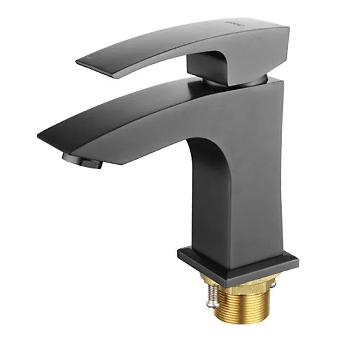 Смеситель для раковины умывальника в ванну Gappo G1007-91, оружейная сталь