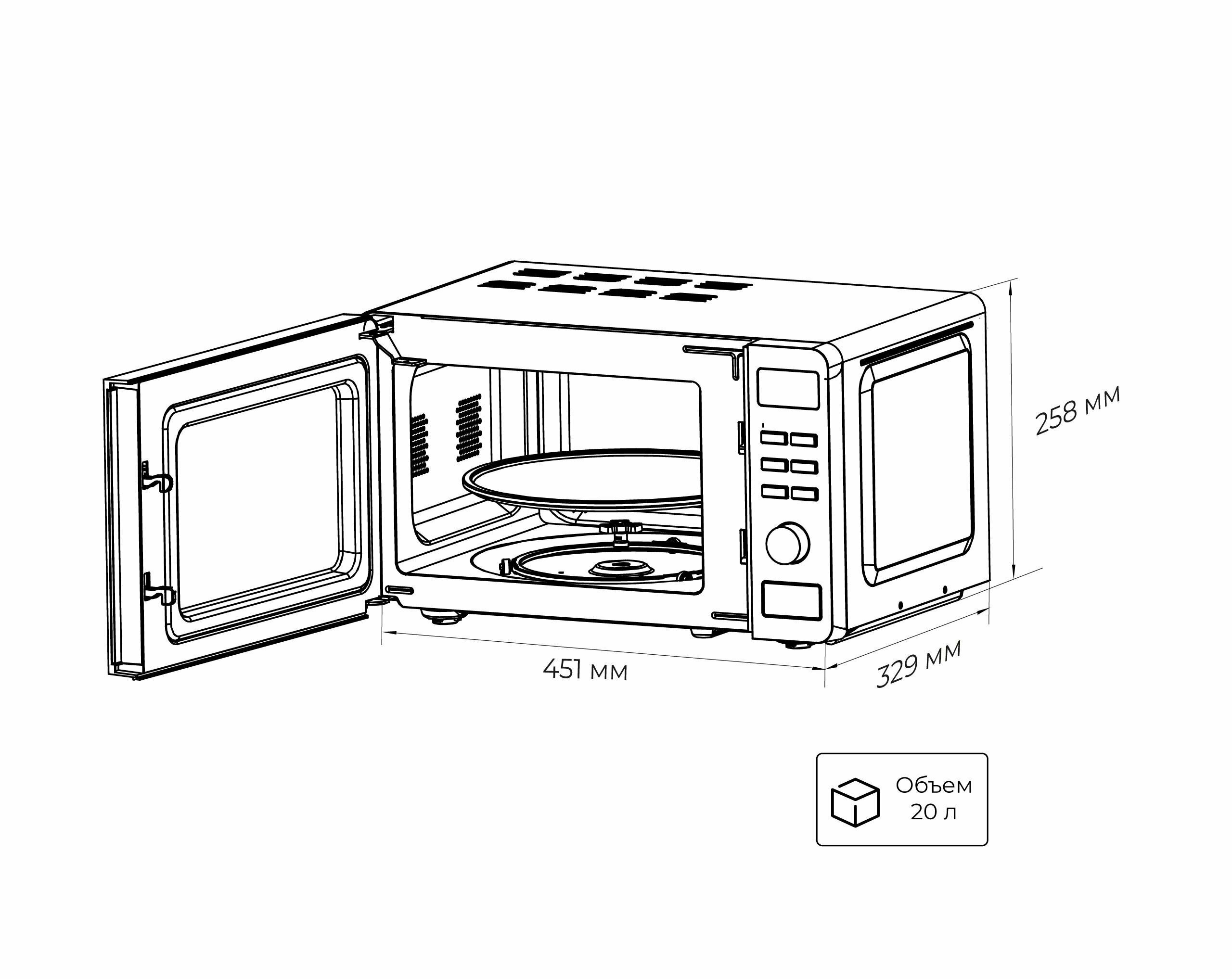 Микроволновая печь LEX FSMO D.02 WH - фотография № 5