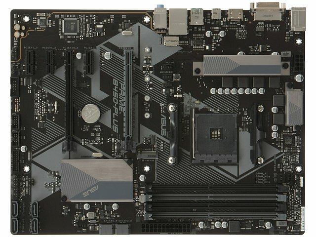 Материнская плата ASUS Материнская плата SocketAM4 ASUS PRIME B450-PLUS (AMD B450, 4xDDR4, M.2, SATA III, RAID, 2xPCI-E, DVI, HDMI, 1Гбит LAN, USB3.1, ATX) (ret)