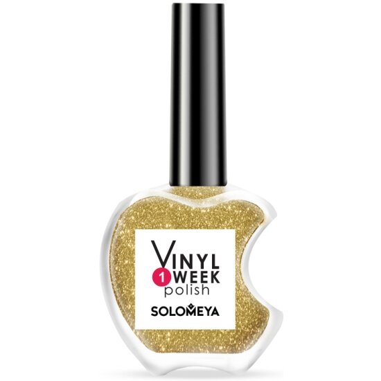 Лак недельный SOLOMEYA One Week Vinyl Polish Hot Gold, №2, 13 мл