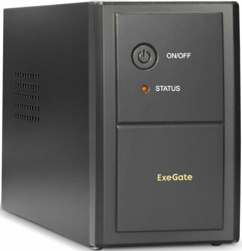 Источник бесперебойного питания Exegate Power Back BNB-650.LED.AVR.EURO 650VA/360W, LED, AVR,2*Schuko, металлический корпус, black