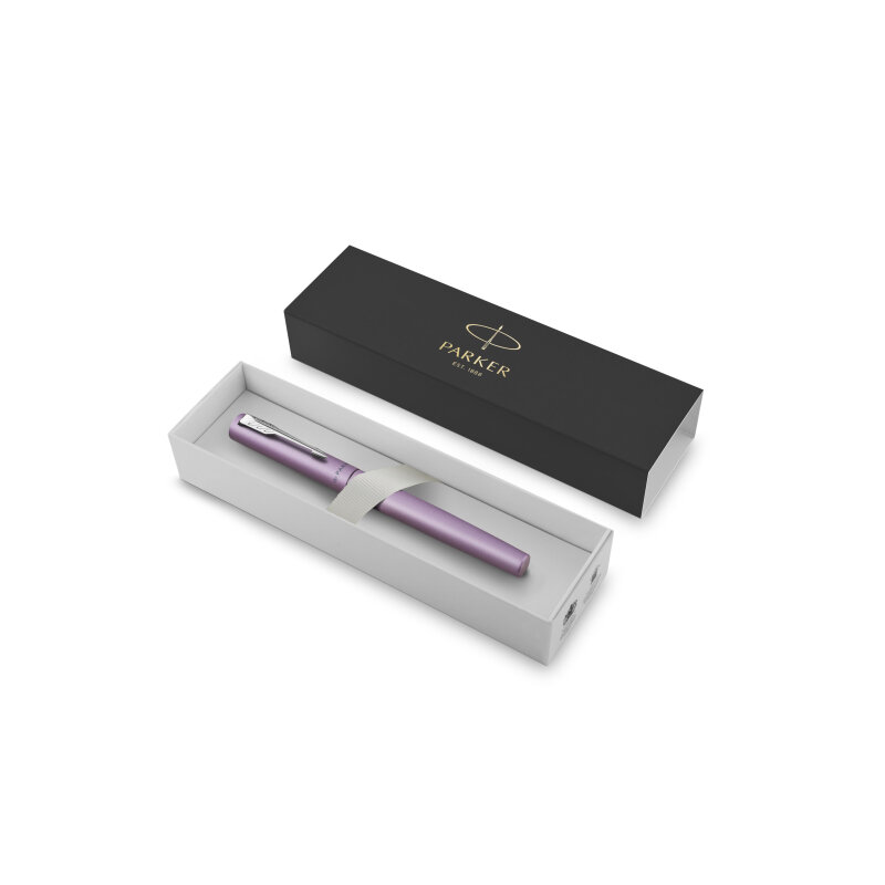 Ручка перьев. Parker Vector XL F21 (2159763) лиловый мет. F сталь нержавеющая в компл.:картридж 1шт - фото №3
