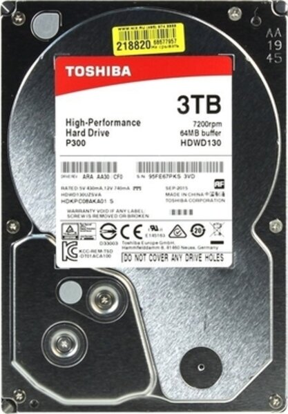   3tb Toshiba HDWD130UZSVA .