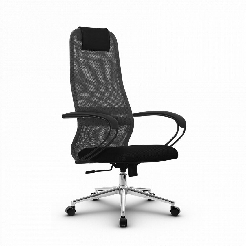 Компьютерное офисное кресло Metta SU-BP-8 Ch 3 Темно-серое/Черное - фотография № 1