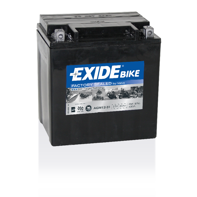 Аккумулятор мотоциклетный EXIDE AGM 12V 30Ah AGM12-31