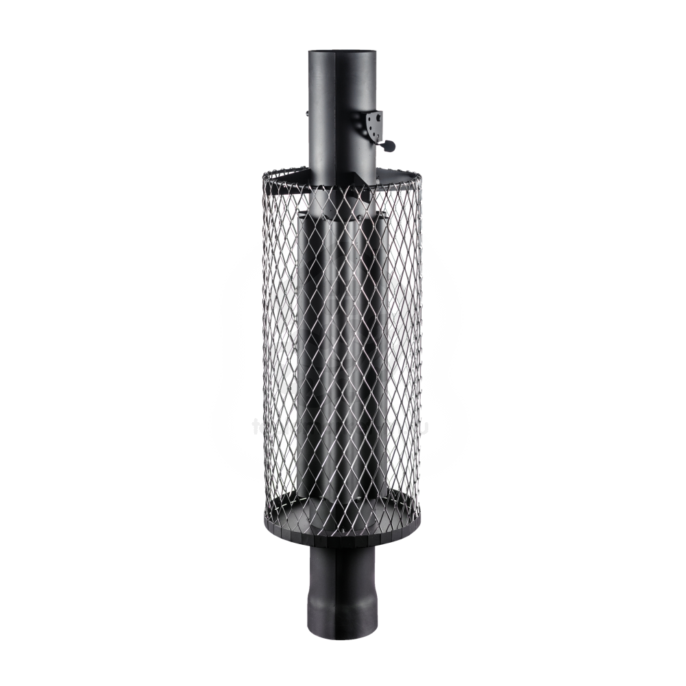 фото Дымоход - конвектор с сеткой, D115мм, L1м, (Чёрный) (Ферингер)