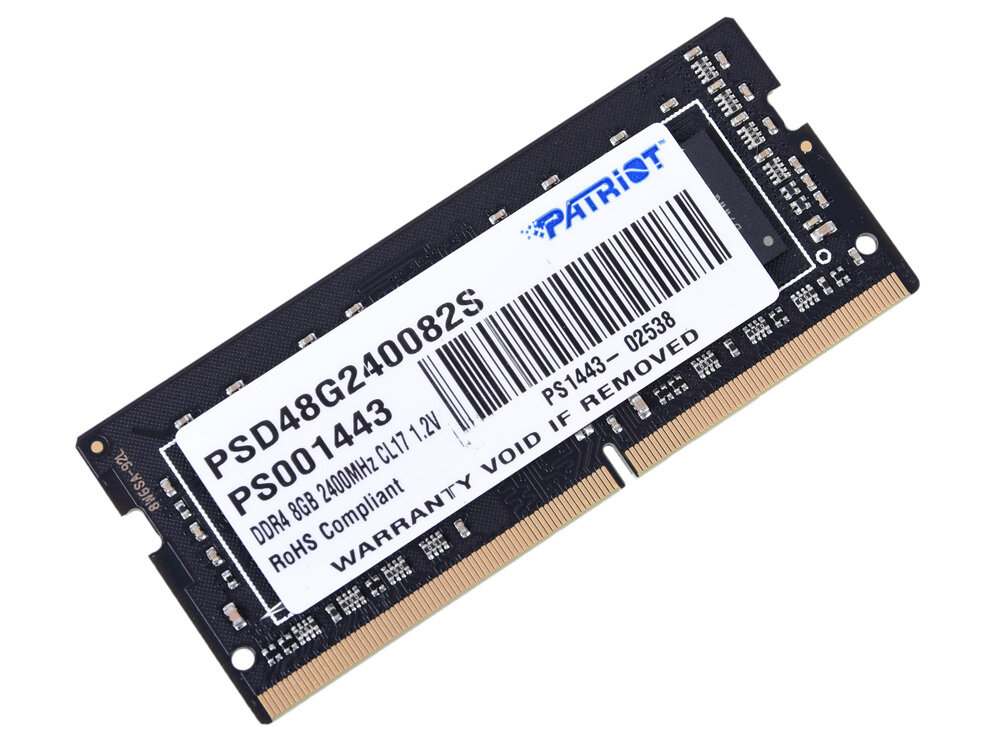 Память оперативная DDR4 Patriot Memory 8Gb 2400MHz (PSD48G240082S)
