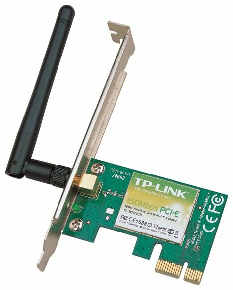 Беспроводный PCI Express адаптер TP-Link TL-WN781ND, 150Мбит/с