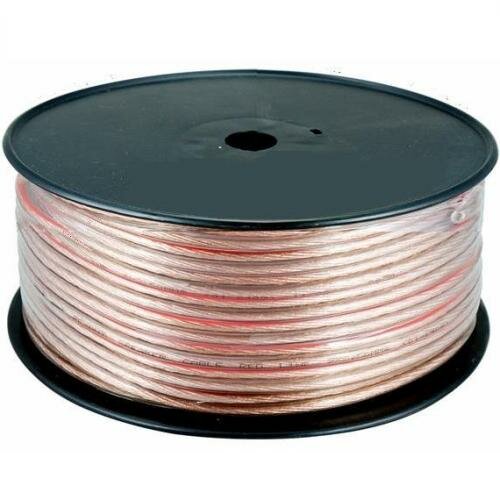 фото Акустический аудио кабель Premier 25-015 2*1.0мм для динамиков и колонок - 100 метров, прозрачный