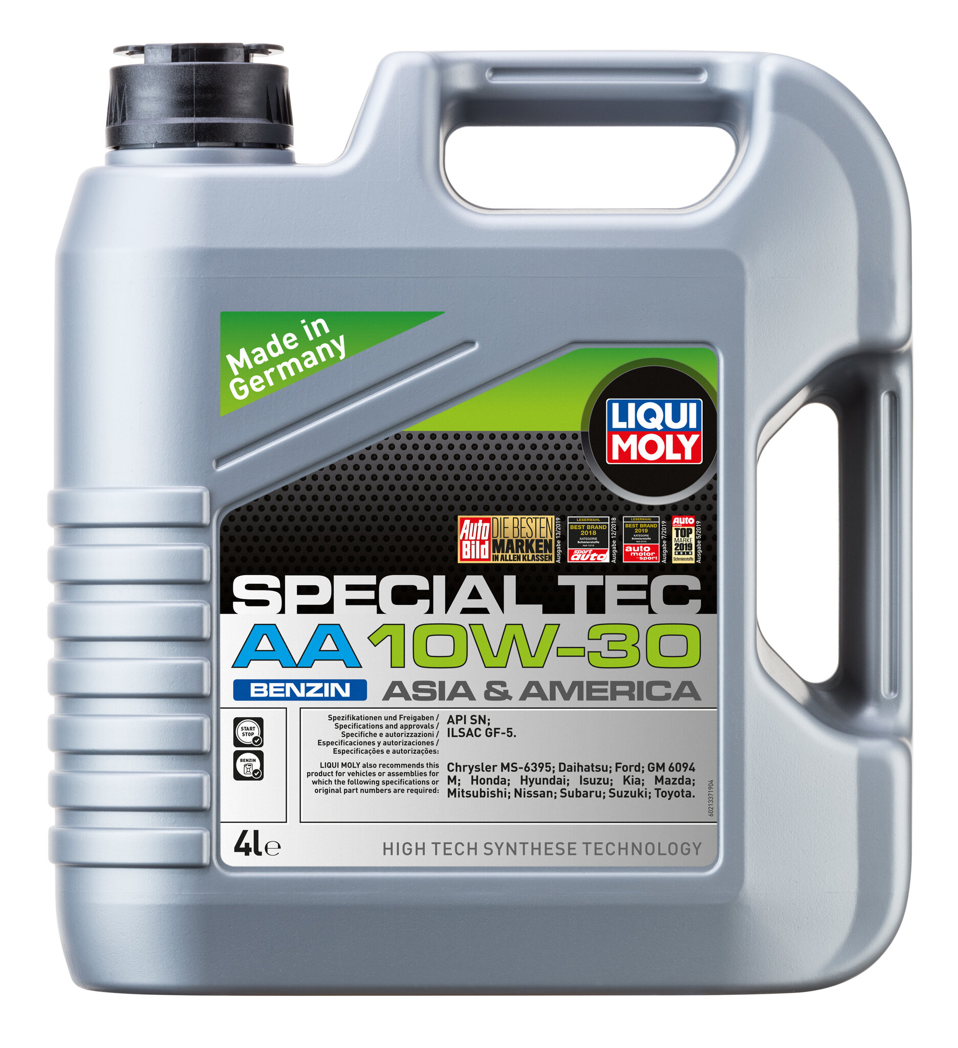 Полусинтетическое моторное масло LIQUI MOLY Special Tec AA Benzin 10W-30