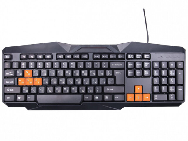 Игровая клавиатура Ritmix RKB-152 Black USB black, английская/русская (ISO)