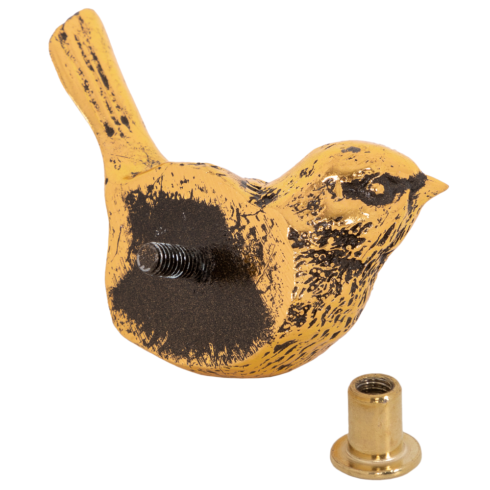 Ручка мебельная BOGACHO Птичка Терра левая из литьевого мрамора бронзового цвета ручная работа - фотография № 11
