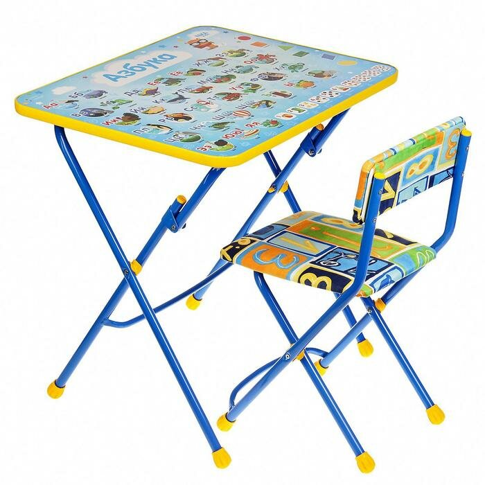 Комплект детской мебели «Никки. Азбука» складной: стол, мягкий стул, микс - фотография № 5