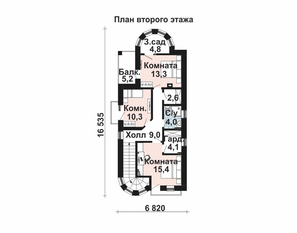 (141м2, 18х7м) Готовый проект двухэтажного дома из газобетона с котельной и крыльцом - AS-2318-2 - фотография № 4