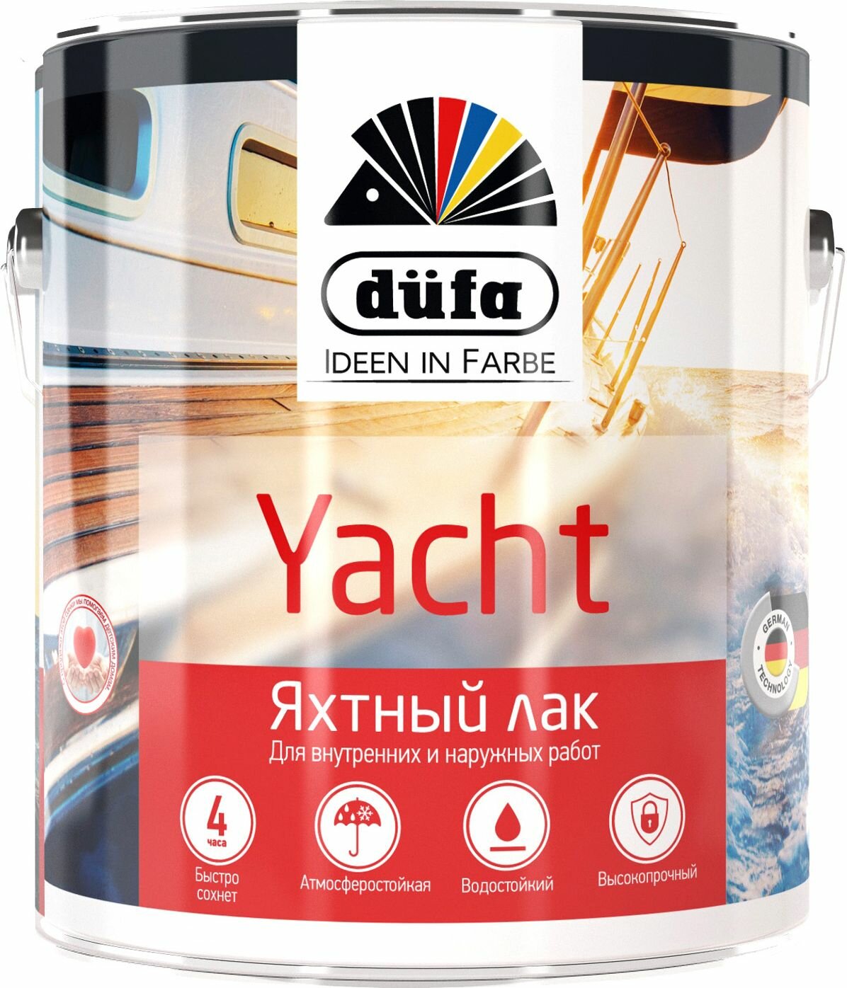 Лак яхтный düfa YACHT полумат 2л