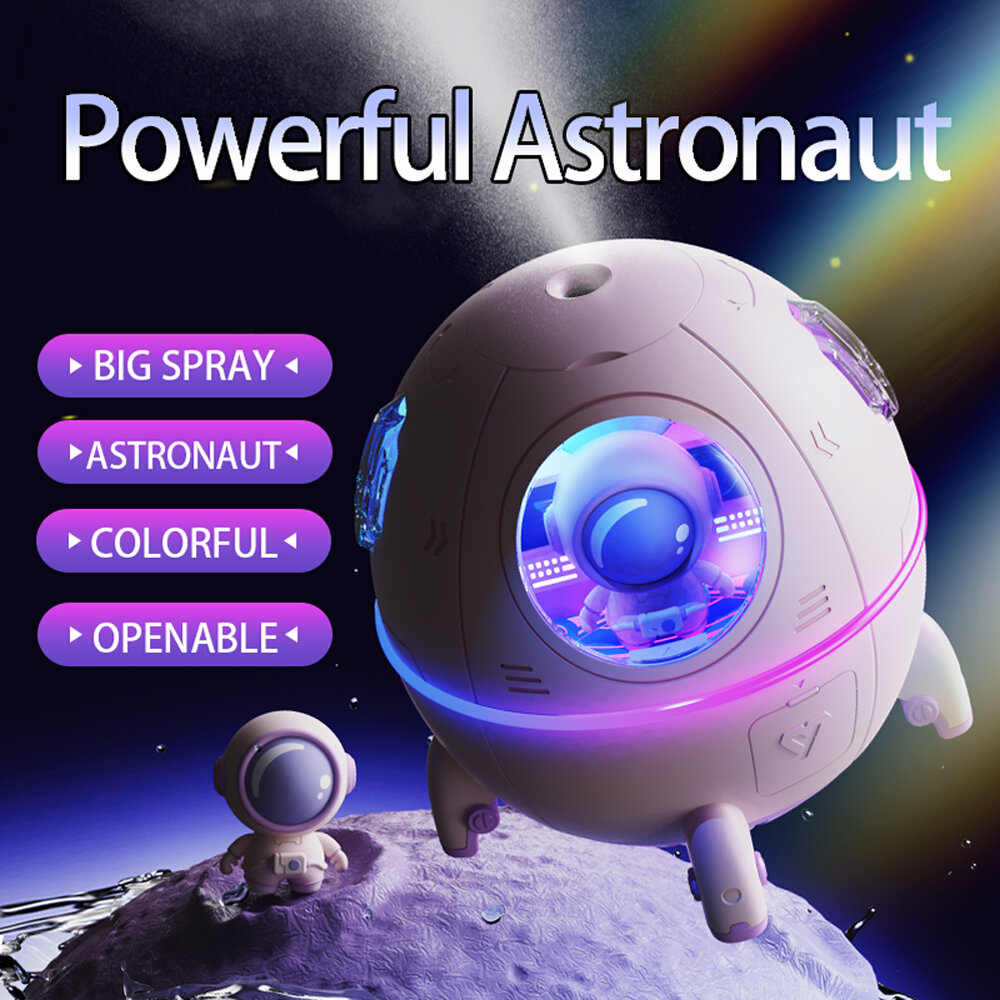 New Astronaut Air Humidifier 220ml Electric Ultrasonic Aroma Essential Oil Diffuser Colorful LED Light USB Mist Sprayer Gifts - фотография № 3