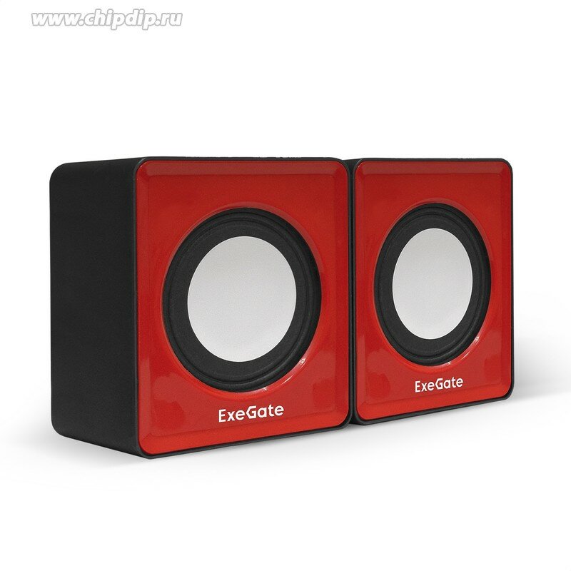 EX289920RUS Акустическая система 2.0 ExeGate Disco 140 Red (питание USB 2х3Вт (6Вт RMS) 100-20000Гц красный Color Box)