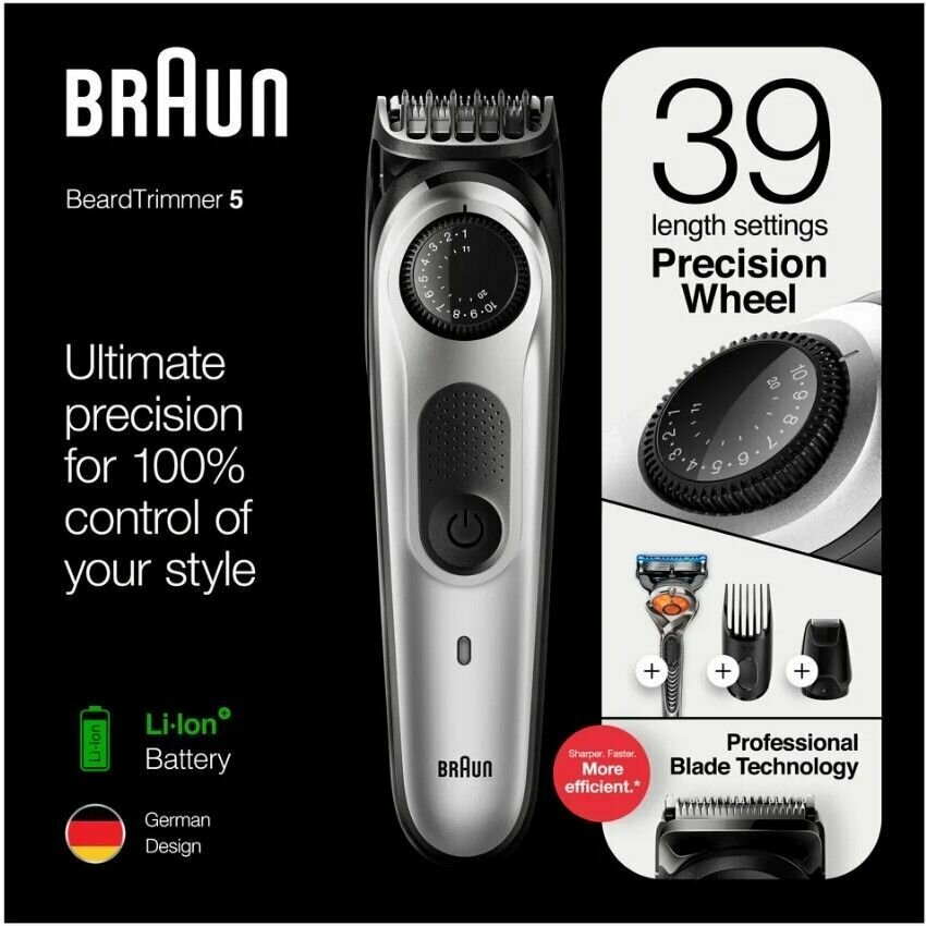 Триммер Braun BT5265 для бороды и щетины + Бритва ProGlide - фотография № 10