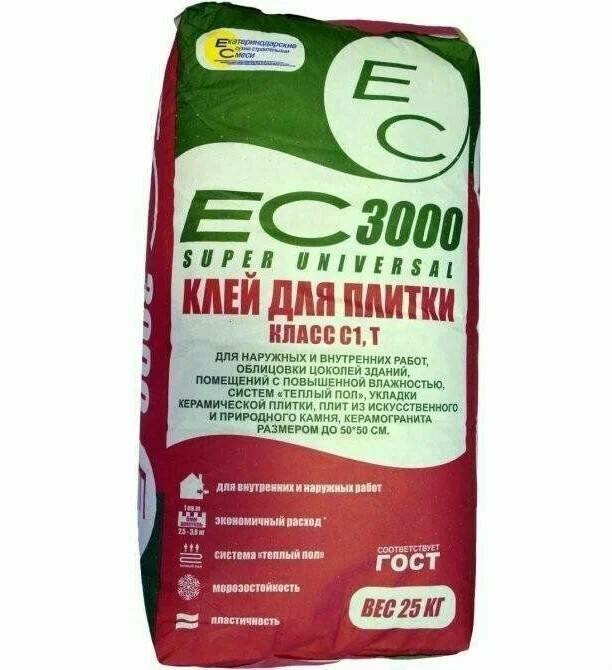 Клей для плитки EC 3000 25