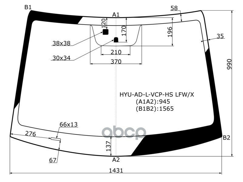 Стекло Лобовое +Д/Запотевания Hyundai Elantra 16-20 XYG арт. HYU-AD-L-VCP-HS LFW/X