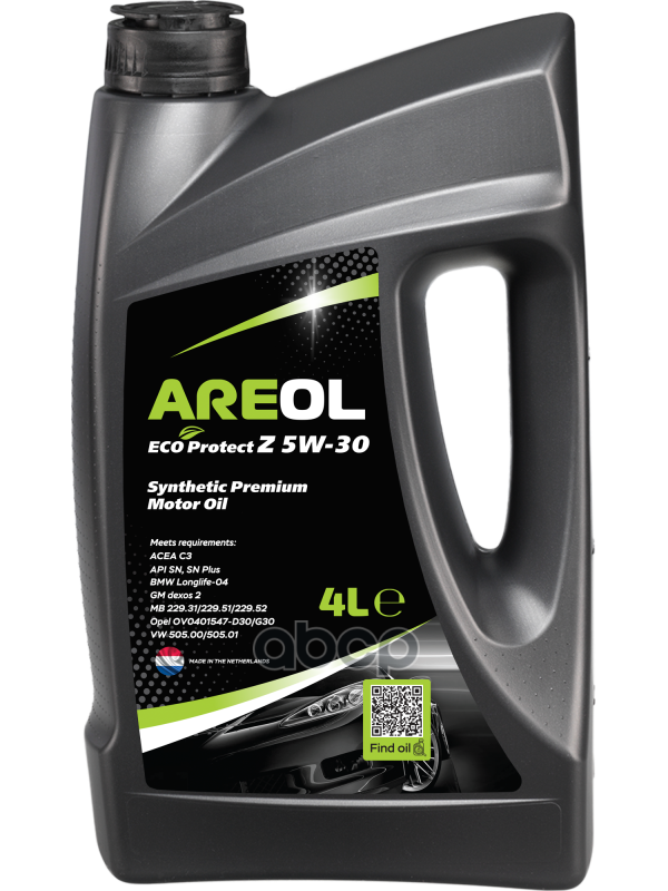 AREOL Areol Eco Protect Z 5W30 (4L)_Масло Моторное! Синтacea C3,Api Sn,Mb 229.51/229.52,Vw 505.00/505.01