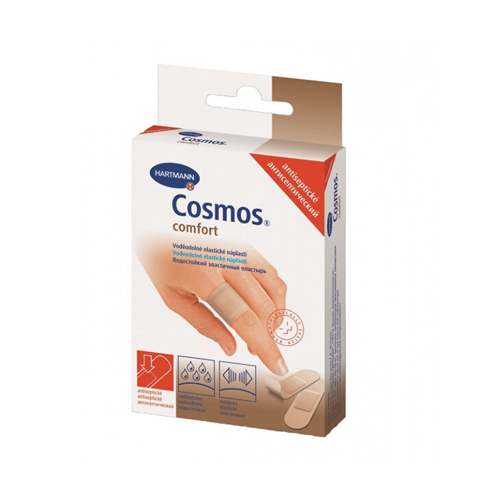 Cosmos [Космос] Пластырь Comfort antiseptic антисептический 2 размера 20 шт.