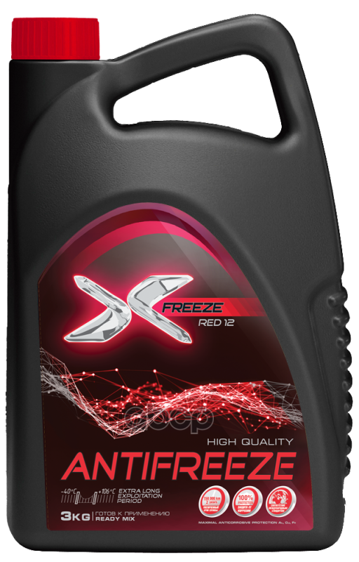 Антифриз X-Freeze Red G11, 3Кг X-FREEZE арт. 430206095