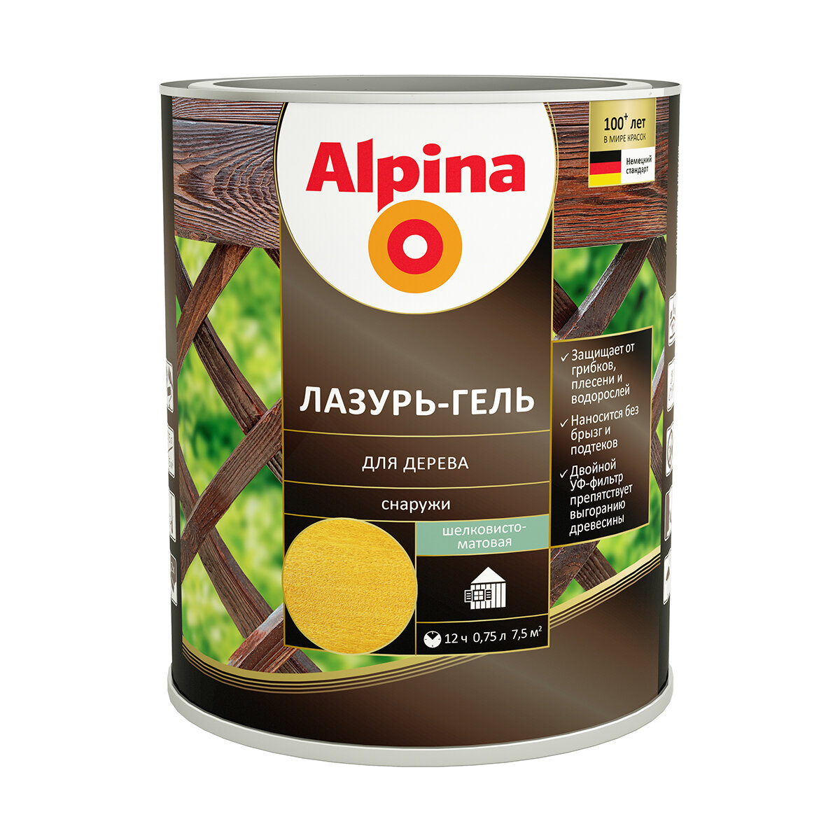 Alpina пропитка Лазурь-гель для дерева