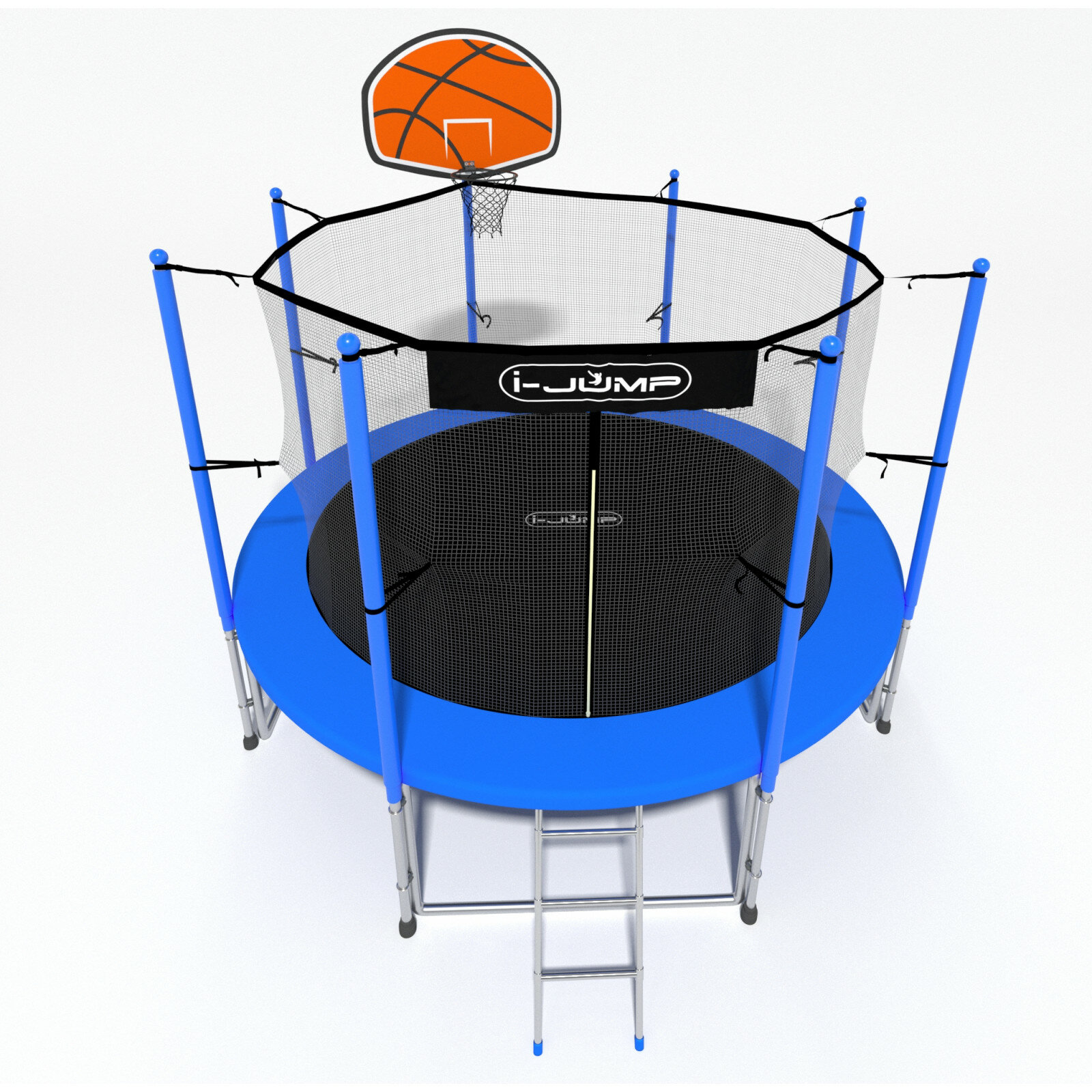 i-jump Батут I-JUMP BASKET с внутренней сеткой 16ft (blue)