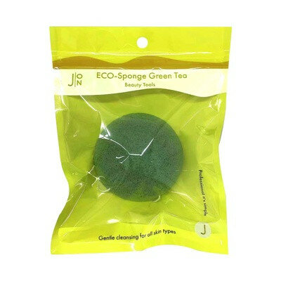 Спонж конняку для умывания J: ON - ECO-Sponge Green Tea - Зелёный чай