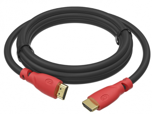 Кабель HDMI GCR 1.5m, красные коннекторы, -HM3012-1.5m